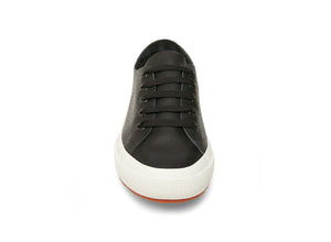Raw Cut Leather Black Leather Sneaker
