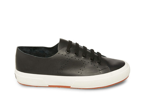 Raw Cut Leather Black Leather Sneaker