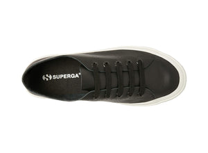 Raw Cut Leather Black Leather Sneaker