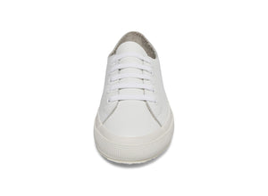 Raw Cut Leather White Leather Sneaker