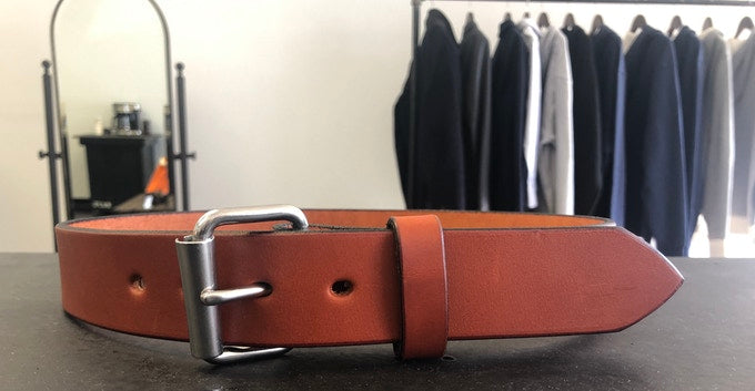 Crooks Chestnut English Bridal Leather Belt