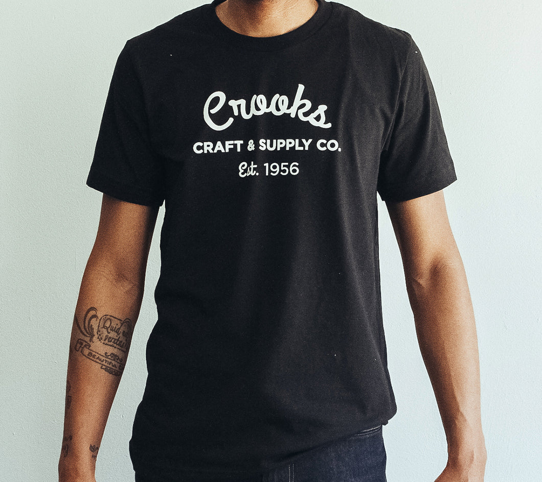 Crooks Black Logo Tee