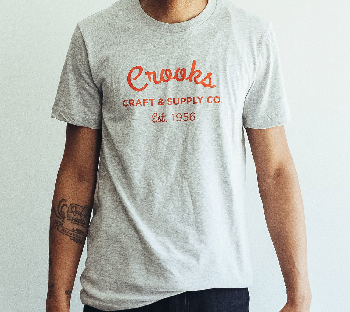Crooks Red Logo Tee – Crooks Craft & Supply
