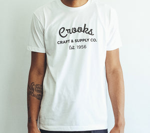 Crooks White Logo Tee