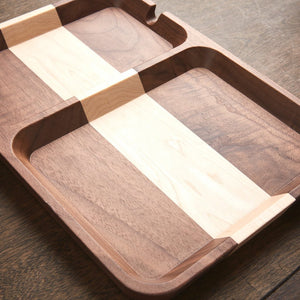 Rectangle Valet - Walnut Stripe