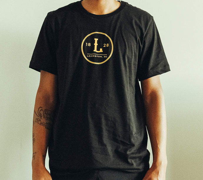 Black Lexington Logo Tee